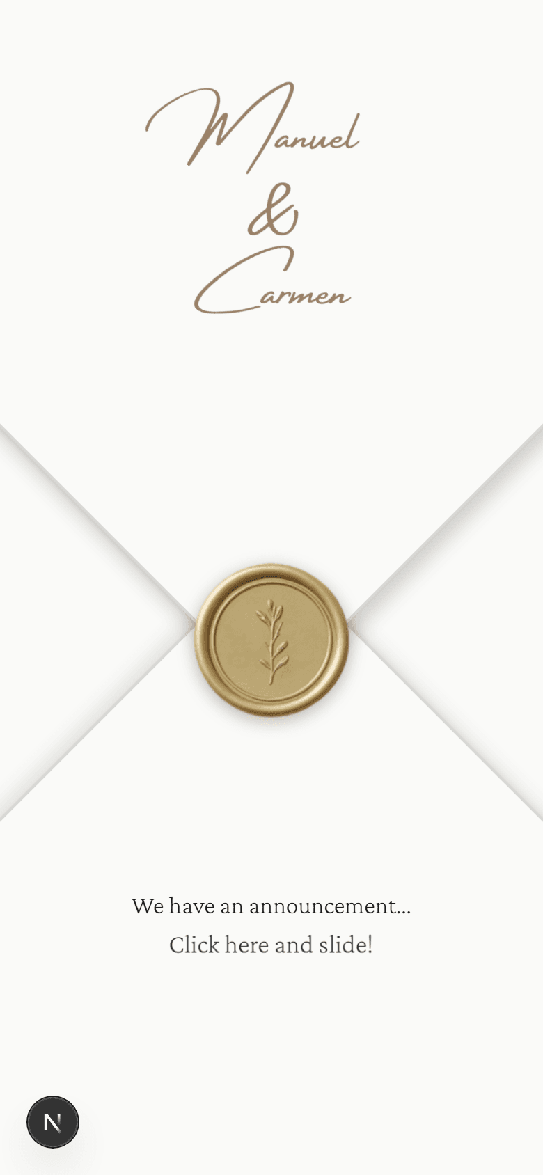 Elegant invitation cover