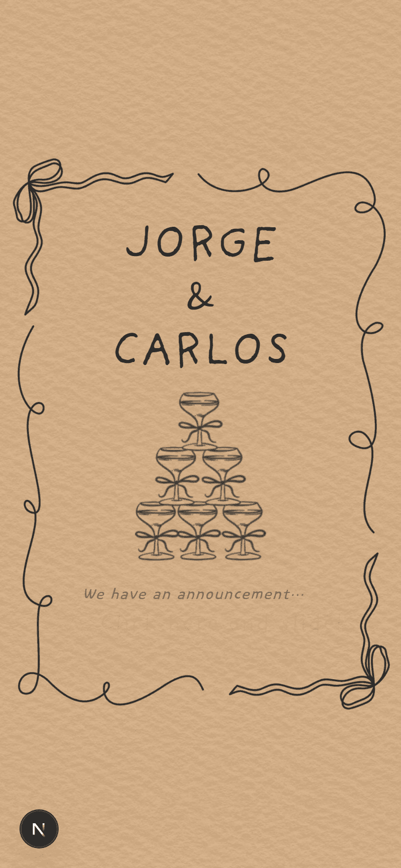 Kraft invitation cover